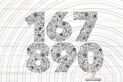 flower numbers 6-9 Cutting file SVG DXF Product Image 1