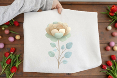 Watercolor Blush and Blue Leaves Florals Product Image 3
