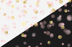 Blush and Gold Watercolor Confetti Clipart Product Image 5