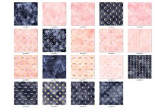 Blush and Navy Celestial Watercolor Digital Paper Product Image 2