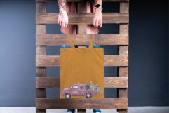 Blush and yellow rose watercolor flower pickup truck graphic Product Image 9