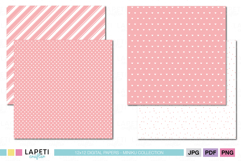 Blush pink printable background collection with 12 matching basic patterns