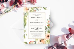 Blush Floral Garden Watercolor Wedding Invitation Product Image 1
