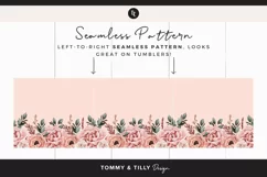 Blush Floral Tumbler Sublimation | Seamless 20oz Product Image 3