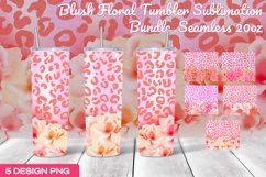 Blush Floral Tumbler Sublimation Bundle Seamless 20oz Product Image 2