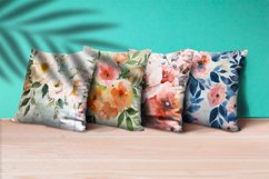 Blush Floral Watercolor Digital Paper | Abstract Flowers Product Image 2