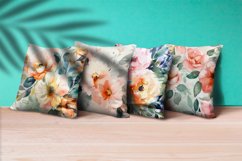 Blush Floral Watercolor Digital Paper | Abstract Flowers Product Image 2