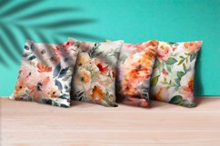 Blush Floral Watercolor Digital Paper | Abstract Flowers Product Image 2