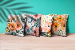 Blush Floral Watercolor Digital Paper | Abstract Flowers Product Image 2