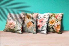 Blush Floral Watercolor Digital Paper | Abstract Flowers Product Image 2