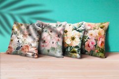 Blush Floral Watercolor Digital Paper | Abstract Flowers Product Image 2