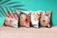 Blush Floral Watercolor Digital Paper | Abstract Flowers Product Image 2