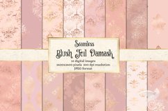 Blush Foil Damask Digital Paper Product Image 1