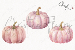 Blush Glitter Pumpkin | Fall Png Product Image 3