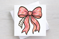 Blush &amp; Gold Bow, Cute Coquette Sublimation Design Product Image 3