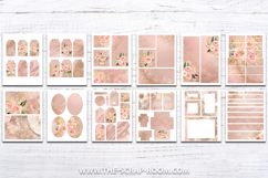 Printable Junk Journal Kit Blush Pink Gold digital paper Product Image 2