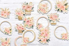Printable Junk Journal Kit Blush Pink Gold digital paper Product Image 5