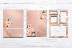 Printable Junk Journal Kit Blush Pink Gold digital paper Product Image 7