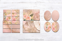Printable Junk Journal Kit Blush Pink Gold digital paper Product Image 8