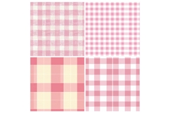Blush Pink Gingham Plaid Digital Paper Product Image 2
