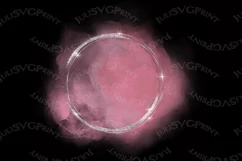 Watercolor pink and silver logo Background Round frame Png Product Image 2