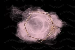 Blush pink and gold logo Background Alcohol ink Confetti Png Product Image 2