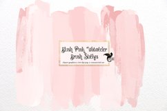 Blush Pink Watercolor Brush Strokes Clipart Product Image 1