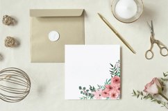 Blush floral watercolour bouquets invitation design template Product Image 7