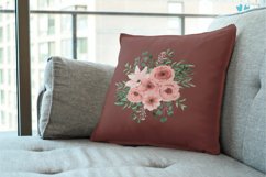 Blush floral watercolour bouquets invitation design template Product Image 9