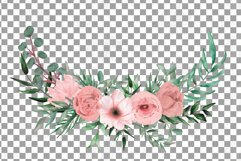 Blush floral watercolour bouquets invitation design template Product Image 17