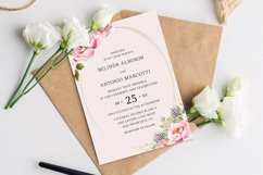 Blush Pink Watercolor Floral Wedding Invitation Product Image 1