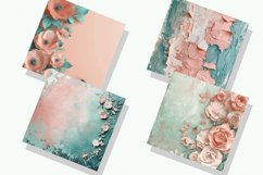 Blush Roses Flower Digital Paper Bundle Product Image 2