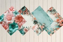 Blush Roses Flower Digital Paper Bundle Product Image 3
