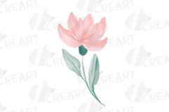 Blush watercolor floral wedding rose and greenery design. Product Image 4
