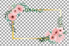 Blush watercolor floral wedding rose and greenery design. Product Image 18