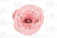 Blush watercolor floral wedding rose and greenery design. Product Image 11