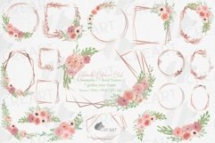 Blush pink wedding templates, flowers invitation bouquets. Product Image 1