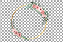 Blush rose and floral geo golden wedding frames graphic art. Product Image 13