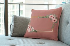 Blush rose and floral geo golden wedding frames graphic art. Product Image 9