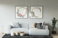 Blush rose and floral geo golden wedding frames graphic art. Product Image 8