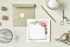 Blush rose and floral geo golden wedding frames graphic art. Product Image 6