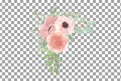 Blush pink floral invitation design bouquets. Pink flowers. Product Image 16