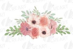 Blush pink floral invitation design bouquets. Pink flowers. Product Image 12