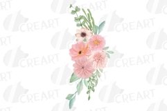 Blush pink floral invitation design bouquets. Pink flowers. Product Image 13