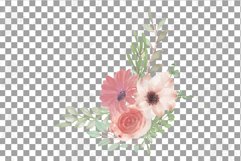 Blush pink floral invitation design bouquets. Pink flowers. Product Image 17