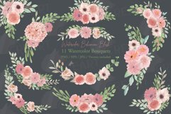 Blush pink floral invitation design bouquets. Pink flowers. Product Image 2