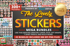 The Lovely Mega Stickers PNG Bundle,Mega Stickers PNG Design Product Image 1