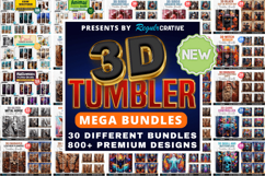 The 3d Mega Tumbler Wrap PNG Bundle,Tumbler Wrap PNG designs Product Image 1