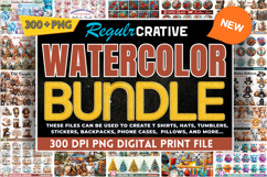 Watercolor PNG Mega Bundle,Clipart PNG Bundle Product Image 1