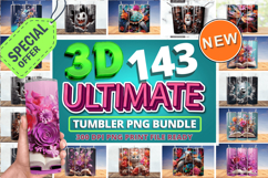 The Ultimate 3D Tumbler Wrap PNG Bundle, Tumbler Wrap Bundle Product Image 1